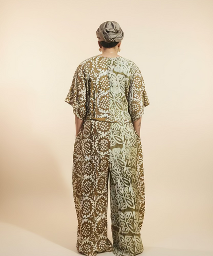 Combinaison adire - Marron