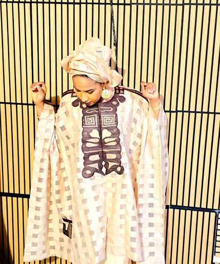 Ensemble organza naija - Mocha