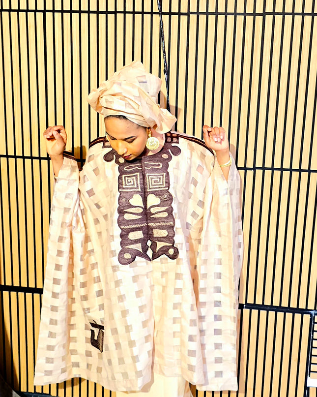 Ensemble organza naija - Mocha