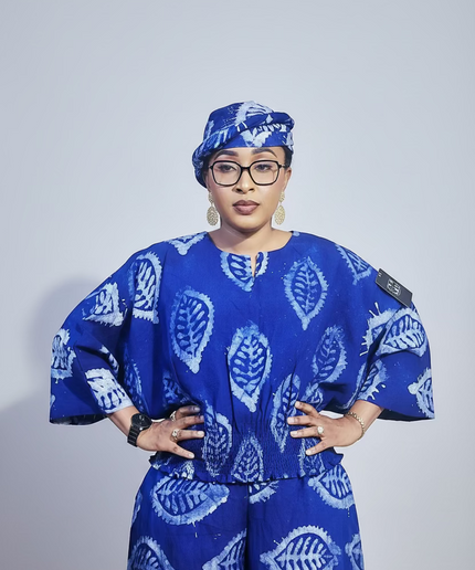 Ensemble pantalon adire - Bleu