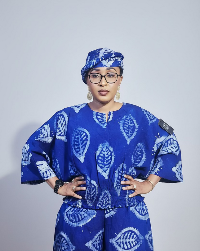 Ensemble pantalon adire - Bleu