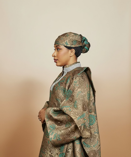 Boubou brocart aoua - Gris