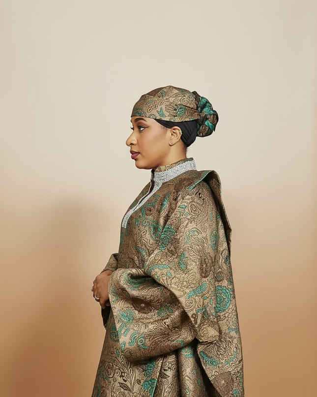 Boubou brocart aoua - Gris