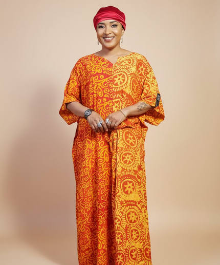 Combinaison adire - Orange