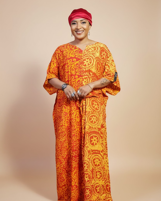 Combinaison adire - Orange