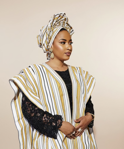 Ensemble regalia 3pcs - Blanc rayé