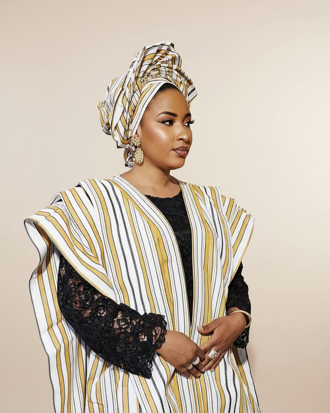 Ensemble regalia 3pcs - Blanc rayé