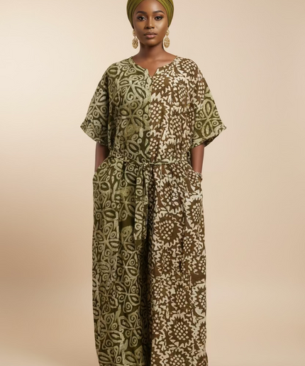 Combinaison adire - Marron