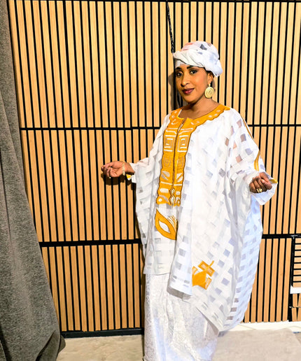 Ensemble organza naija - Blanc