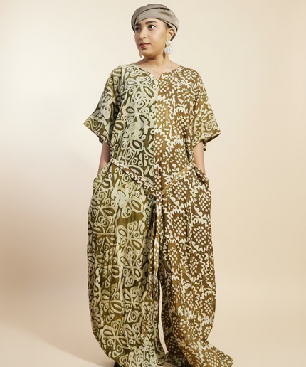 Combinaison adire - Marron