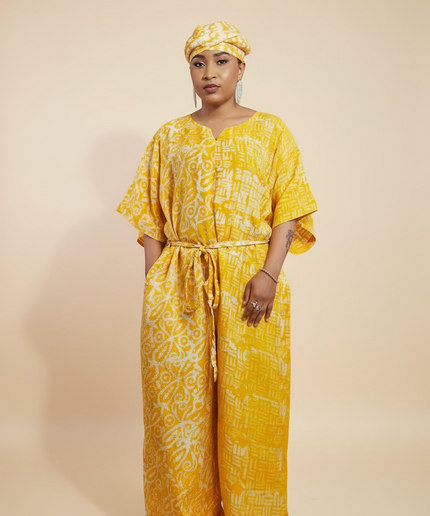 Combinaison adire - Jaune