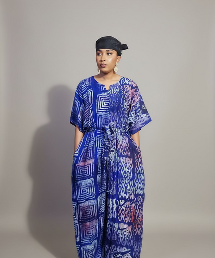 Combinaison adire  - Bleu nuit