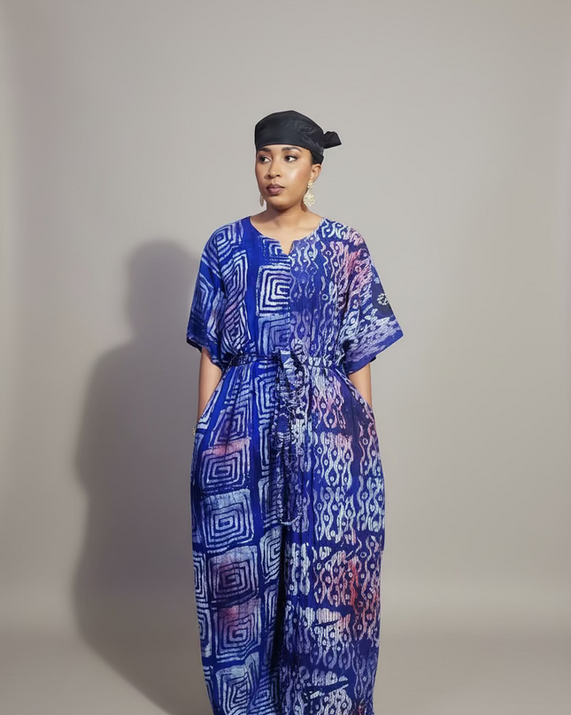 Combinaison adire  - Bleu nuit