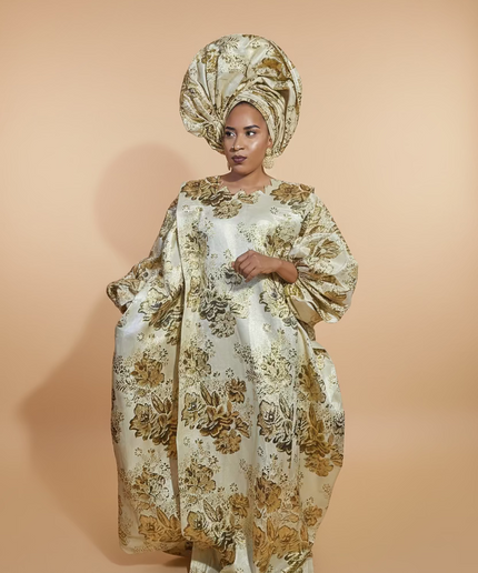 Brocart binuseri & chapeau - Gold