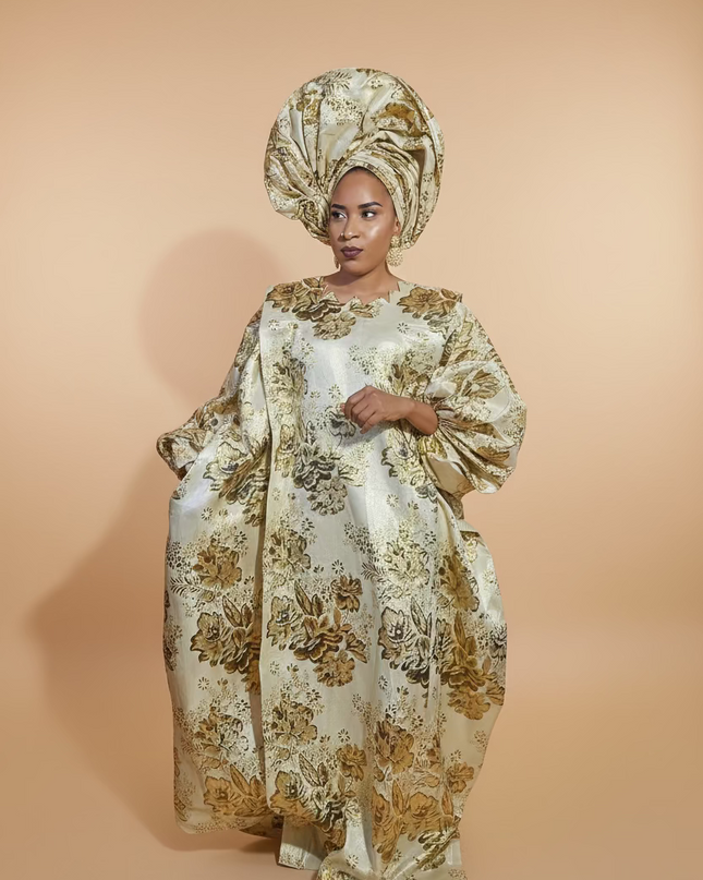 Brocart binuseri & chapeau - Gold