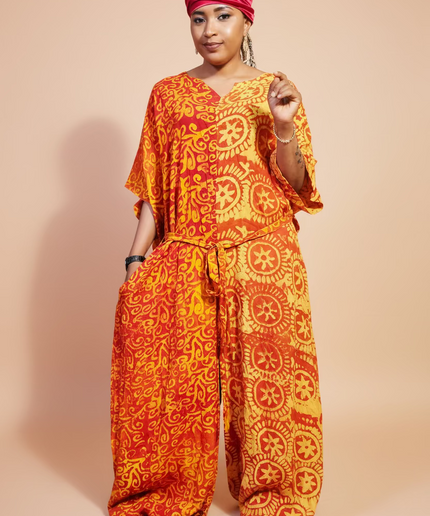 Combinaison adire - Orange