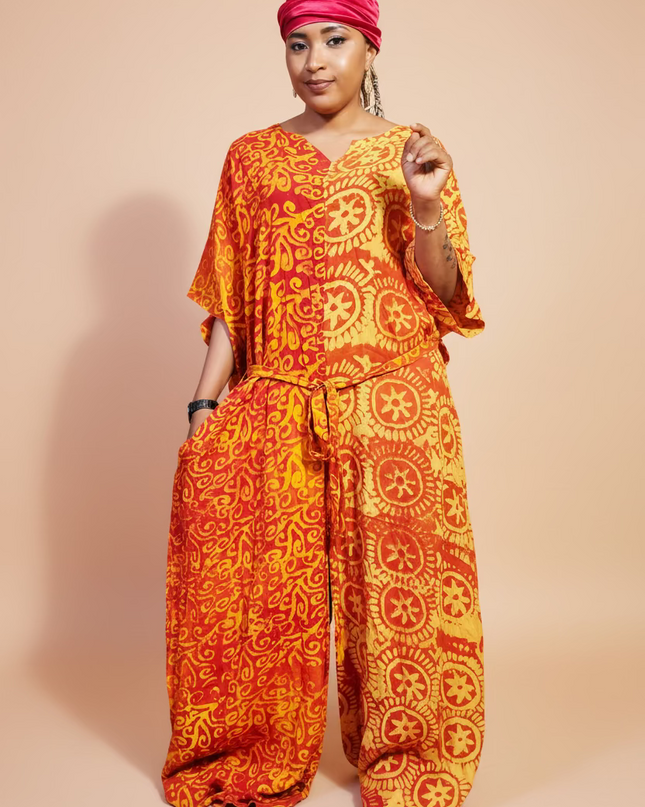 Combinaison adire - Orange