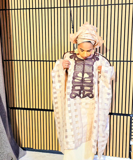 Ensemble organza naija - Mocha