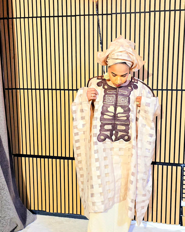 Ensemble organza naija - Mocha