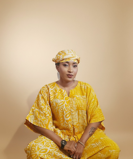 Combinaison adire - Jaune
