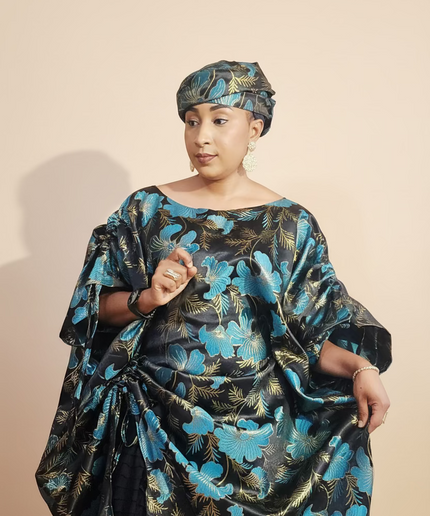 Ensemble khadija jupe brocart - Vert
