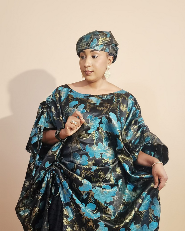 Ensemble khadija jupe brocart - Vert