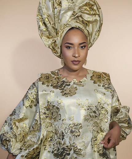 Brocart binuseri & chapeau - Gold