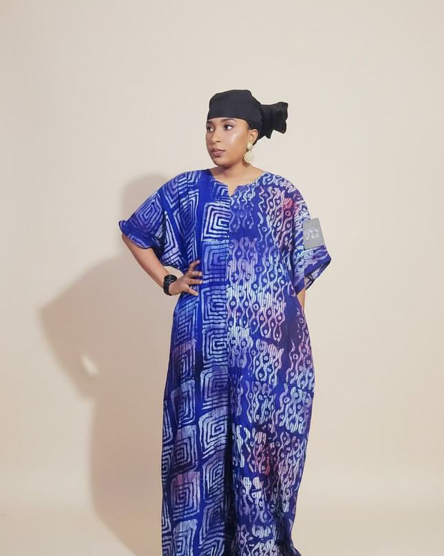 Combinaison adire  - Bleu nuit