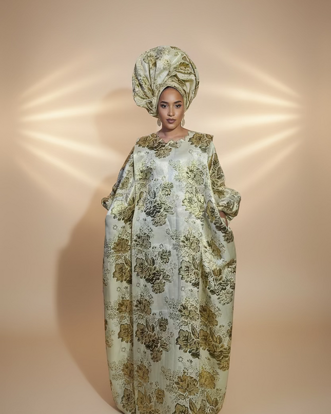 Brocart binuseri & chapeau - Gold