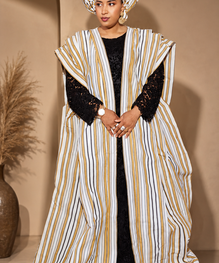 Ensemble regalia 3pcs - Blanc rayé