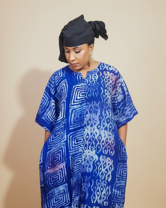 Combinaison adire  - Bleu nuit