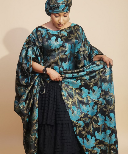 Ensemble khadija jupe brocart - Vert
