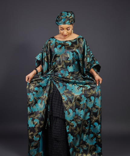 Ensemble khadija jupe brocart - Vert