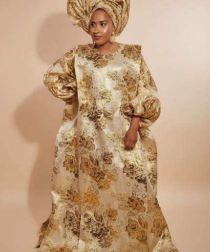 Brocart binuseri & chapeau - Gold