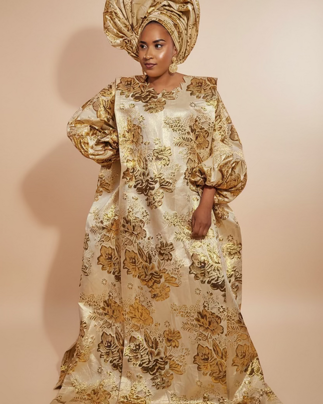 Brocart binuseri & chapeau - Gold