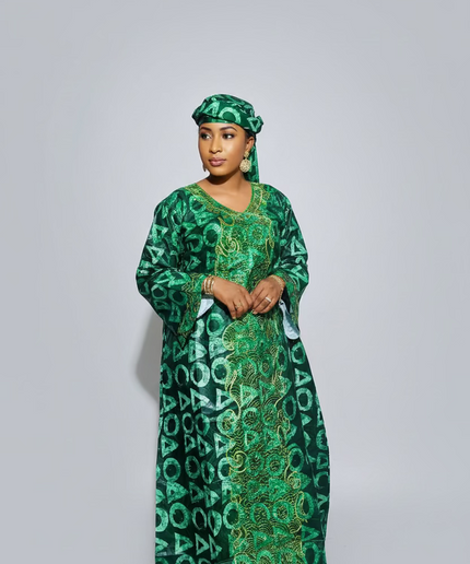 Boubou fanga brodé - Vert