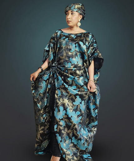 Ensemble khadija jupe brocart - Vert