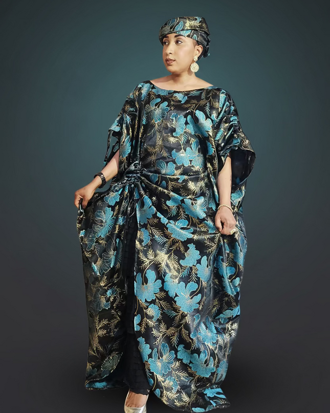 Ensemble khadija jupe brocart - Vert