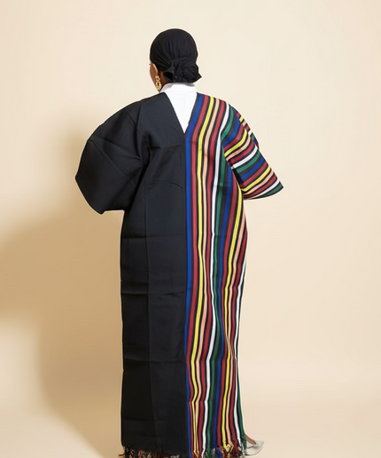 Robe slim en aso oke  - Noir