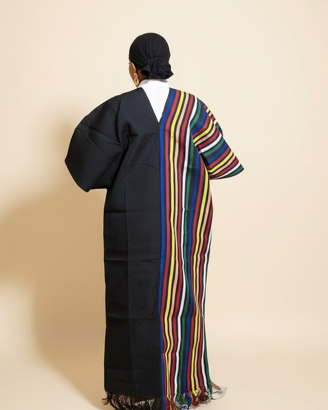Robe slim en aso oke  - Noir