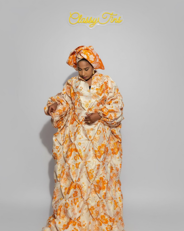 Robe arewa brocart - Orange