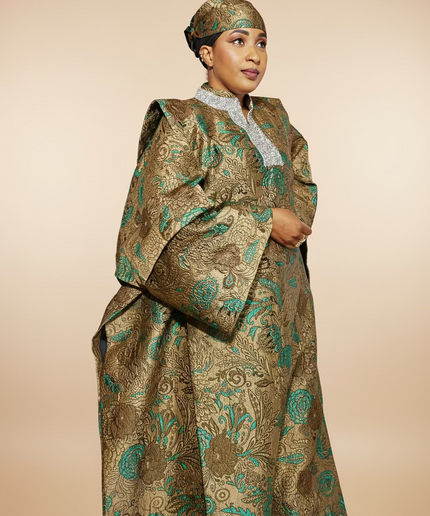 Boubou brocart aoua - Gris