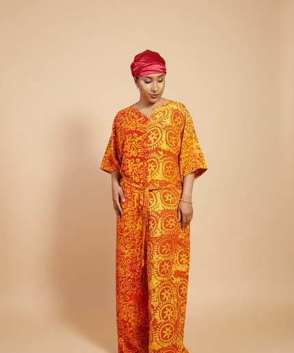 Combinaison adire - Orange