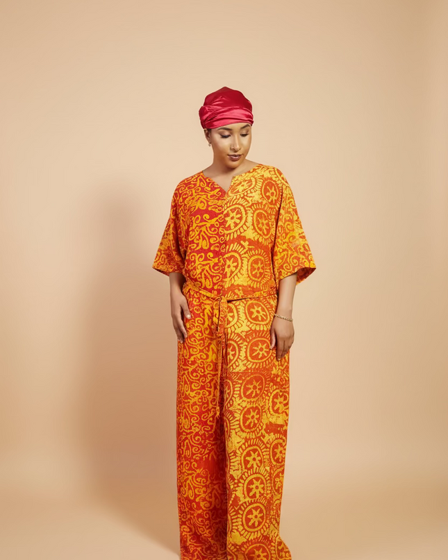 Combinaison adire - Orange