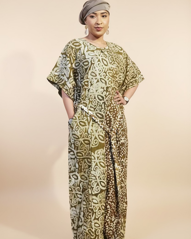Combinaison adire - Marron