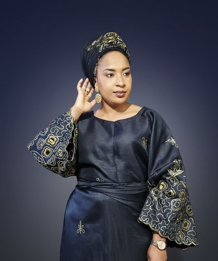 Ensemble traditionnel femme yoruba - Noir