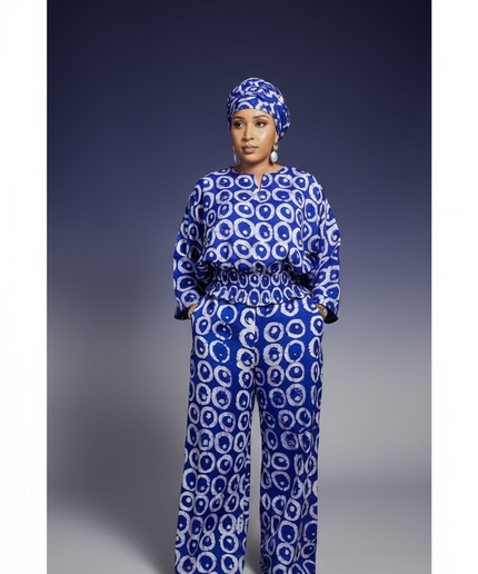 Ensemble pantalon adire olaremi - Violet