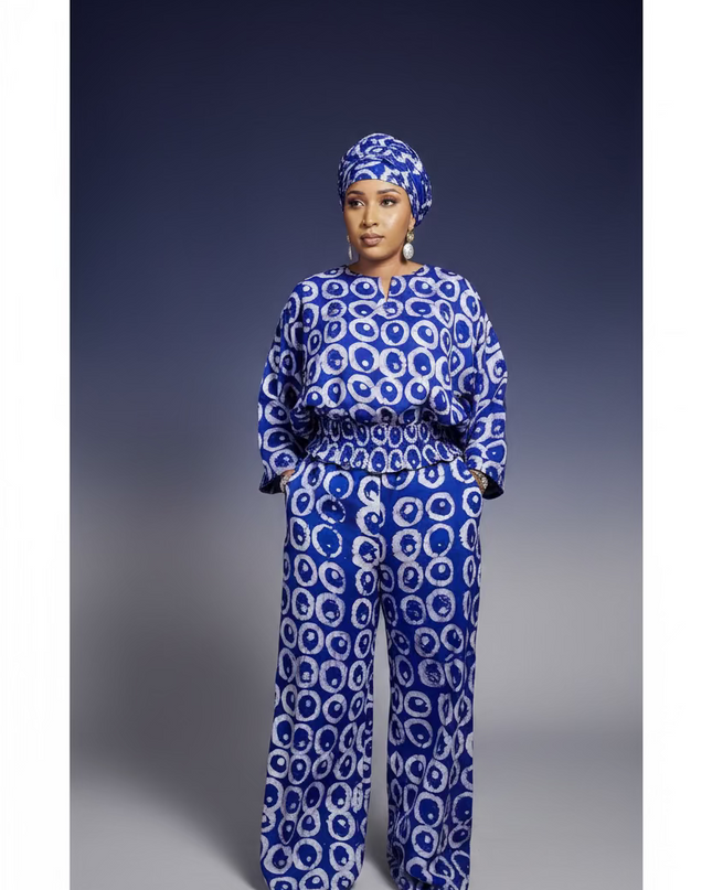 Ensemble pantalon adire olaremi - Violet