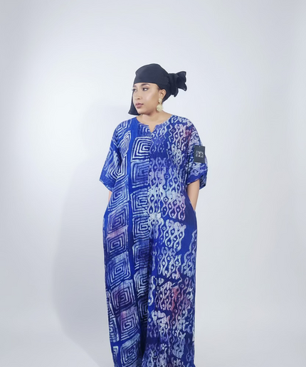 Combinaison adire  - Bleu nuit