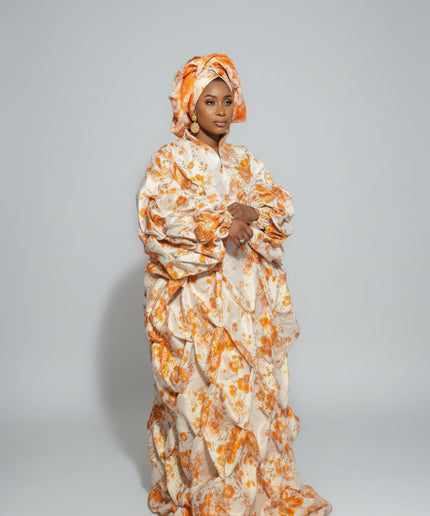 Robe arewa brocart - Orange